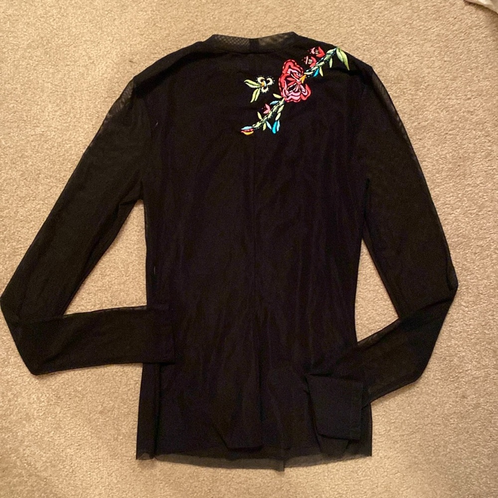 Cache Embroidered Chiffon Top - Picture 2 of 4